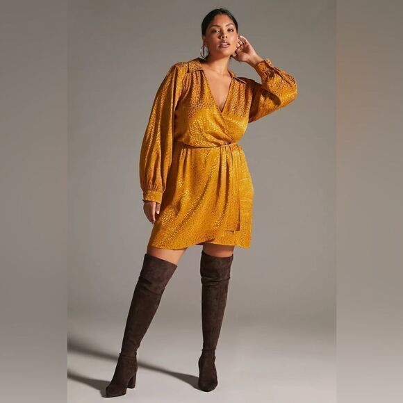 Anthropologie Plus Long-Sleeve Mini Dress 3X - Picture 1 of 7